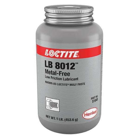 Loctite Anti Seize, 16 oz, Brush Top Can, Black LB 8012(TM) MOLY PASTE 226696