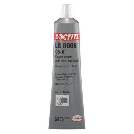 Loctite General Purpose Anti-Seize, Copper Base, 4 oz, Tube, LB 8008, C5-A 234194