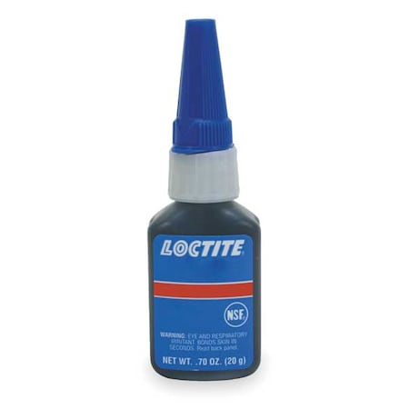 Loctite Instant Adhesive, 410 Series, Black, 0.7 oz, Bottle 135444