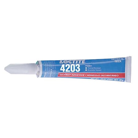 Loctite Instant Adhesive, 4203 Series, Clear, 0.7 oz, Tube 232837