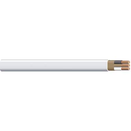 Romex Non-Metallic Building Cable, NM-B, 14 AWG, 2C with Ground C, White, PVC, Solid, 600V AC, 25 ft 28827421