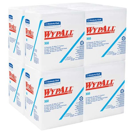 Wypall WypAll General Clean X60 Multi-Task Cleaning Cloths (41083), Washcloths Hydroknit, Quarterfold, PK8 41083