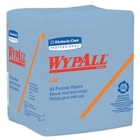 Wypall WypAll Power Clean L40 Extra Absorbent Towels (05776), Limited Use Towels, Blue, 12 Packs per Case 05776