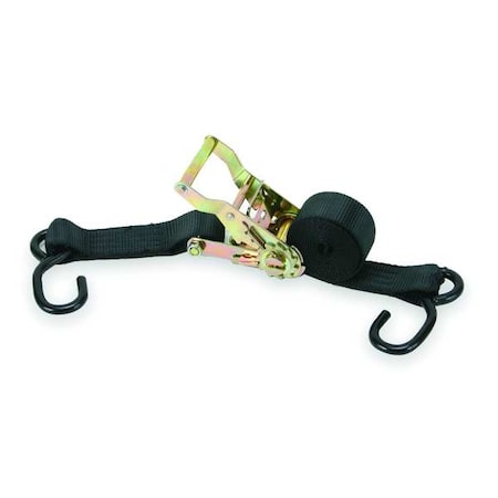 Zoro Select Tie-Down Strap, Ratchet, 6ft x 1-1/2In, PK2 2VKP4