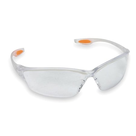 Condor Oxulux, Safety Glasses, Anti-Scratch, Clear Lens, Clear Frame, Frameless 2VKZ9