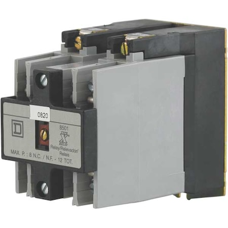 Square D NEMA Control Relay, 3NO, 120VAC, 10A 8501XO30V02