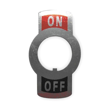 Power First Toggle Switch Legend Plate, M12, PK25 2VLP5