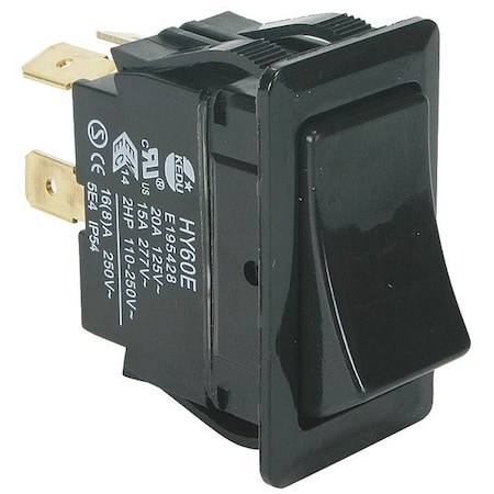 Power First Rocker Switch, DPST, 4 Connections 2VLR2 | Zoro