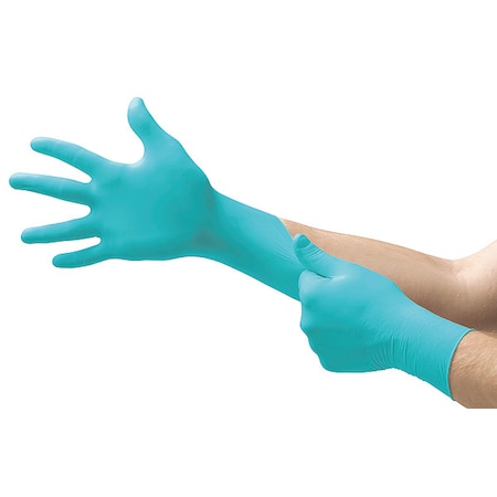 Ansell N96, Disposable Gloves, 3.00 to 3.99 mil Palm, Nitrile, Powder-Free, M (8), 100 PK, Green N962