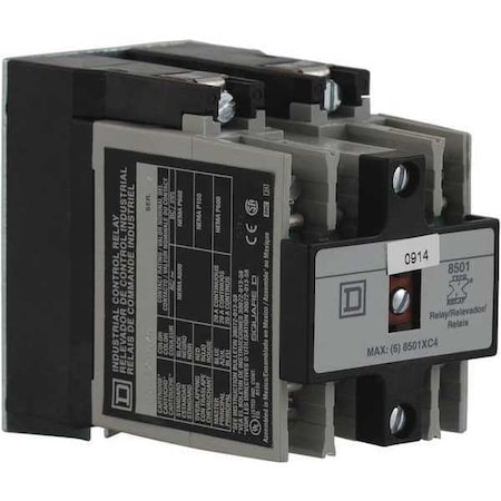 Square D Master NEMA Control Relay, 4NO, 120VAC, 20A 8501XMO40V02