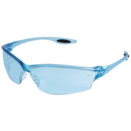 CONDOR Safety Glasses, Wraparound Light Blue Polycarbonate Lens, Scratch-Resistant 2VLA2