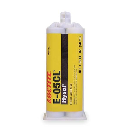 Loctite Epoxy Adhesive, E-05CL Series, Clear, Dual-Cartridge