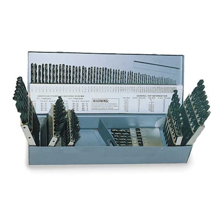 Chicago-Latrobe 118PC 118 Degree General Purpose Jobber Lengh Drill Set Chicago-Latrobe 150 Steam Oxide HSS 1mm-13mmx.1mm 57727