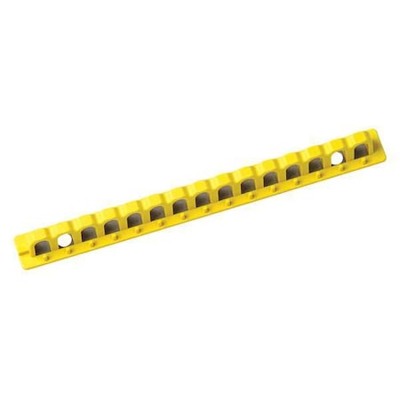 Brady Circuit Breaker Lockout Rail, Yellow, Fiberglass Reinforced Nylon, 15 Max. No. of Padlocks 51258