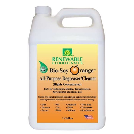 Renewable Lubricants Cleaner/Degreaser, 1 Gal Jug, Liquid 86643