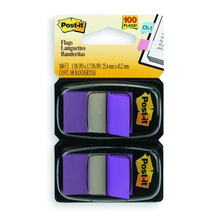 Post-It Sticky Flags, 1 x 1-3/4 In., Purple, PK2 680-PU2