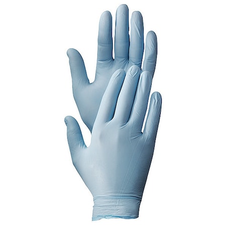 SHOWA Chemical Protection Gloves, Nitrile, Blue, 2XL ( 11 ), 90 PK 7005PFXXL