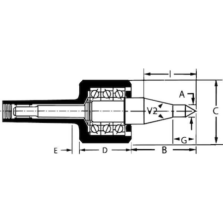 Riten Live Center, 1/2 In Long Point, 5MT 51105