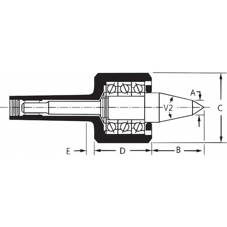 Riten Live Center, 9/16 In Tracer Point, 4MT 51904