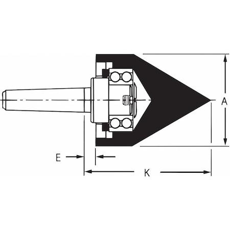 Riten Live Center, 2 1/2 In Pipe Nose, 4MT 65254