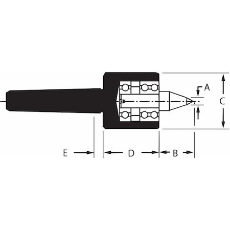 Riten Live Center, 1/2 In Tracer Point, 5MT 44905