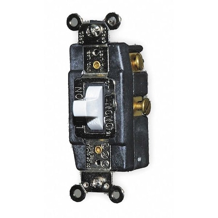 Leviton Toggle Switch 20A 120 277V Spdt Toggle Moment White 1257-W