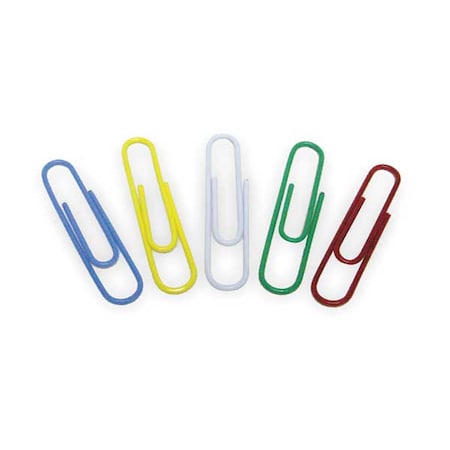 Zoro Select Paper Clip, 1 1/3 In, Asrt, Mtl, PK100 2WFV4