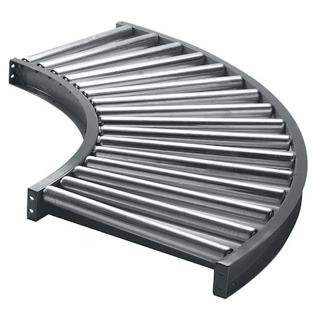Ashland Conveyor Roller Conveyor, 90 Curve, 10BF 4F90KA03B10