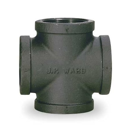 Zoro Select Cross Cross, 2-1/2" Pipe, FNPT, Malleable Iron, Class 150 521-009BC