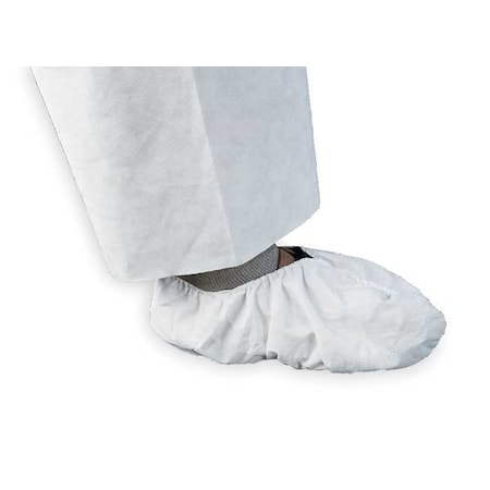 Kleenguard Shoe Covers, Microporous Film Laminate, White, Slip Resistant Sole: No , Universal 44490