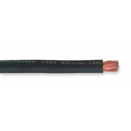 Carol Welding Cable, EPDM, 2/0AWG, 600V, Blk, 100ft 01773.82.01