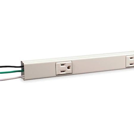 LEGRAND Prewired Raceway6 Outlets, 6 Ft. L, Ivory NM24GB612