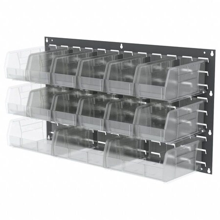 Akro-Mils Steel Louvered Wall Panel For PP Akrobins - 35.75" X 19" Mounting Board For Storage Bins