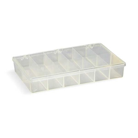 Flambeau Compartment Box with 12 compartments, Plastic, 1 13/16 in H x 6-3/16 in W 6654KD