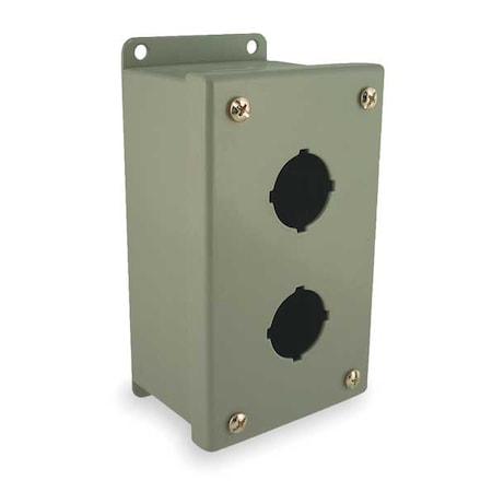 Wiegmann Pushbutton Enclosure, 30mm, 2 Holes, Steel PB2