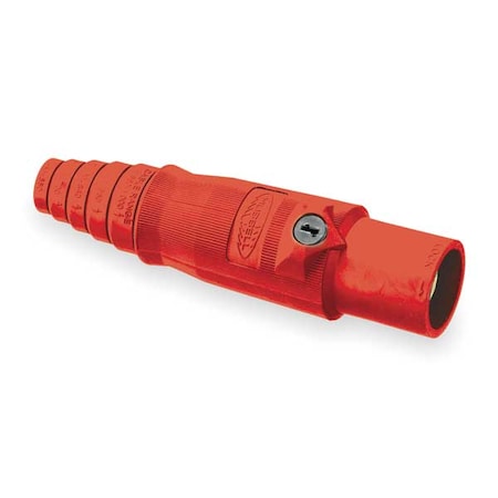 HUBBELL Connector, Double Set Screw, Red, Male HBL400MR