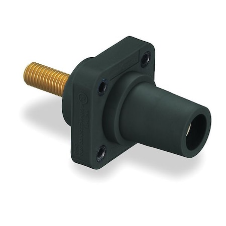 Hubbell Wiring Device-Kellems Receptacle, 3R, 4X, 12K, Stud, Black, Series: 16 HBLFRSBK