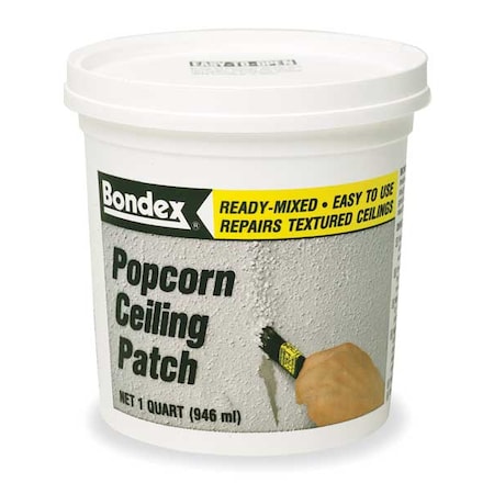 Zinsser Popcorn Ceiling Patch, 1 qt, Pail, White, Ready-Mixed Popcorn Ceiling Patch 76084
