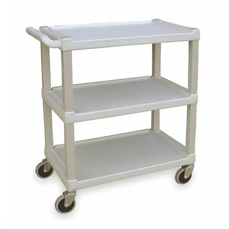 Lakeside Utility Cart, Aluminum/Polyethylene, 300 lb Load Capacity, 3 Shelves, 32 1/2 in L, 17-1/8 W 2000