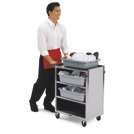 Lakeside Enclosed Bussing Cart, 4 Shelf - 16"x24" 615GS