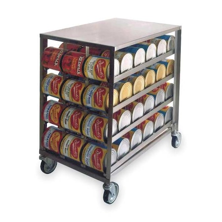 Lakeside Stainless Steel Can Rack, Mobile - (72) 10 lb Cans or (96) 5 lb Cans 458