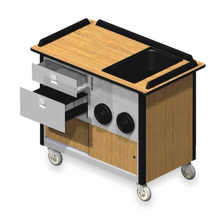 Lakeside Hydration/Nutrition Cart w/Cup Dispenser 69010LM