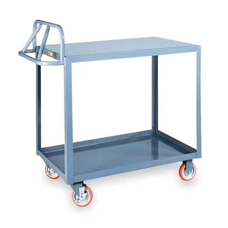 Little Giant Raised Handle Utility Cart, 12 ga. Steel, 1200 lb Load Capacity, 53 1/2 in L, 30 in W, 42 in H ERLG3048BRK