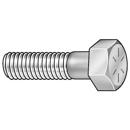 Zoro Select UNC (Coarse) Hex Head Cap Screw, Zinc Yellow Steel, 5 1/2 in L, 10 PK 454602-PG