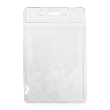 Zoro Select Hang Badge Holder, PK5, Color: Clear 2XKF3