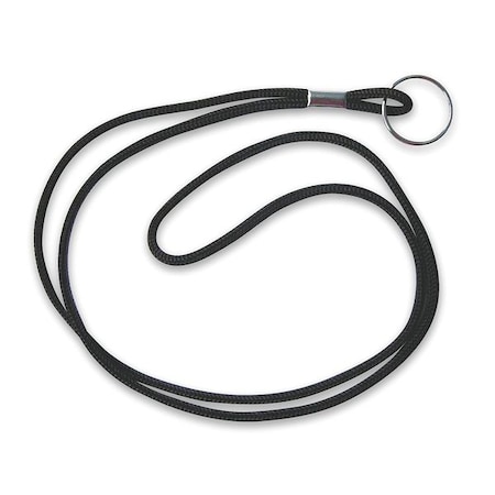 Zoro Select Round Neck Cord, Black, PK10 2XKG9