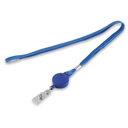 Zoro Select Flat Neck Cord and Reel, Blue 2XKK1
