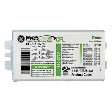Ge Lighting CFL Ballast, Electronic, 54W, 120/277V GEC226-MVPS-3W