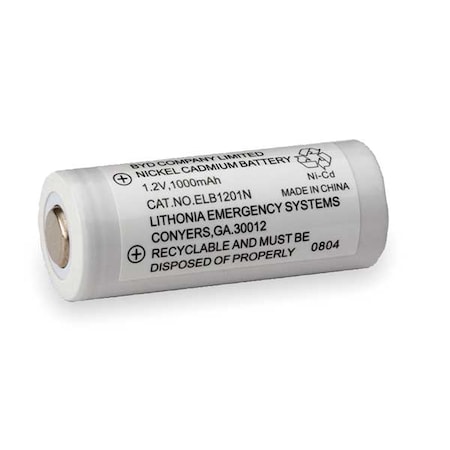 Lithonia Lighting Battery, Nickel Cadmium, 1.2V, 1A/HR., Depth: 11/16 in ELB 1201N