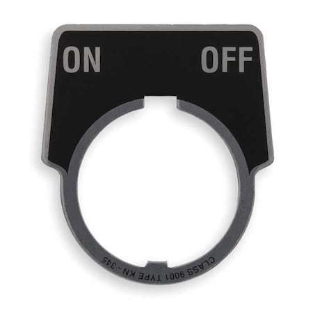 Schneider Electric Legend Plate, On/Off, White/Black 9001KN345